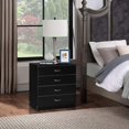 thumbnail image 5 of Black 4 Drawer Dresser for Bedroom, Modern Nightstand Storage Chest of Drawer, Wooden Side Table End Table, Living Room, Reception Room, 5 of 10