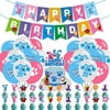 Blues Clues Birthday Party Supplies, Happy Birthday Banner, Blues Clues Cupcake Toppers and 24 PCS Blues Clues Latex Balloons for Girl and Boy Party Decorations
