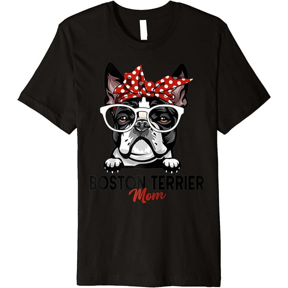 Boston Terrier Mom Shirt Cute Dog Lovers Gifts For Women Premium T-Shirt