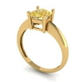 thumbnail image 2 of Clara Pucci 14K Yellow Gold 1.5ct YellowMoissanite Solitaire Ring for Women, 2 of 7