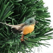 12Pcs Robin Bird Figures Artificial Feather Robin Birds Decoration Christmas Tree Ornaments Mini Cute Birds with Flexible Wire Paws for Crafts Fairy Garden Tree Decoration