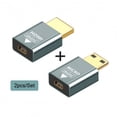 thumbnail image 5 of CY 2pcs/set Compatible Micro HDMI Female to Mini Male HDMI 1.4 Male Adapter 4K@60hz, 5 of 7