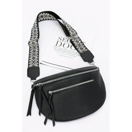 Faux Leather Crossbody Bag Belt