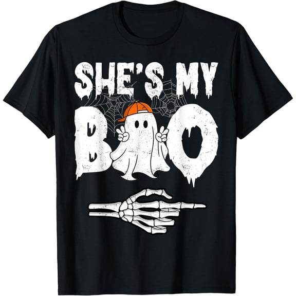 She’S My Boo Halloween Couple Costume T Shirt Size S-5XL