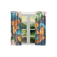 thumbnail image 3 of CADecor Japanese Koi Fish Window Treatment Panel Curtains Window Curtain Kitchen Curtain,Two Piece 26x39 Inches, 3 of 4