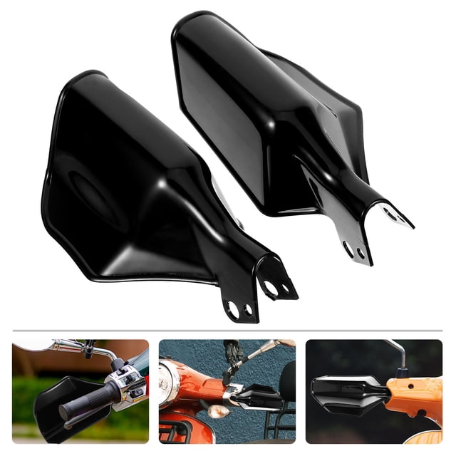 unbranded 1Par Protector Para Manillar De Motocicleta Cubierta Antiviento De ABS Negro Para Off Road
