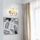 thumbnail image 3 of Golden Chinese style copper wall lamp retro glass design suitable for bedroom, corridor, bar, cafe, 3 of 4