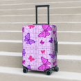 thumbnail image 5 of Puzzles butterfly pink purple Luggage Cover Anti Scratch, Elastic Suitcase Protector Suitcase Covers for Luggage Fits 18-32 Inch Luggage, 5 of 5