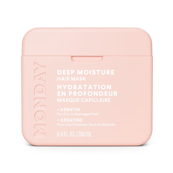 MONDAY Haircare Masque Capillaire Hydratation en Profondeur avec Kératine, Huile d'Argan, Beurre de Karité & Huile de Coco pour Cheveux Secs à Abîmés