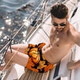 thumbnail image 2 of luoweisi Men's Beach Shorts Quick Dry Swim Trunks with Mesh Lining Maple Leaf Pumpkin 2XL, 2 of 5