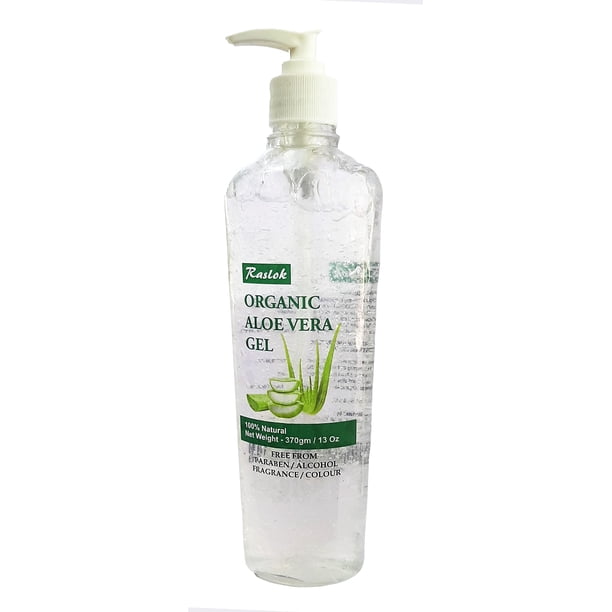 Gel de aloe vera Raslok, hidratante puro y natural, 370 ml