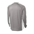 thumbnail image 6 of Sport-Tek Long Sleeve Heather Colorblock Contender Tee-M (Vintage Heather/ White), 6 of 6