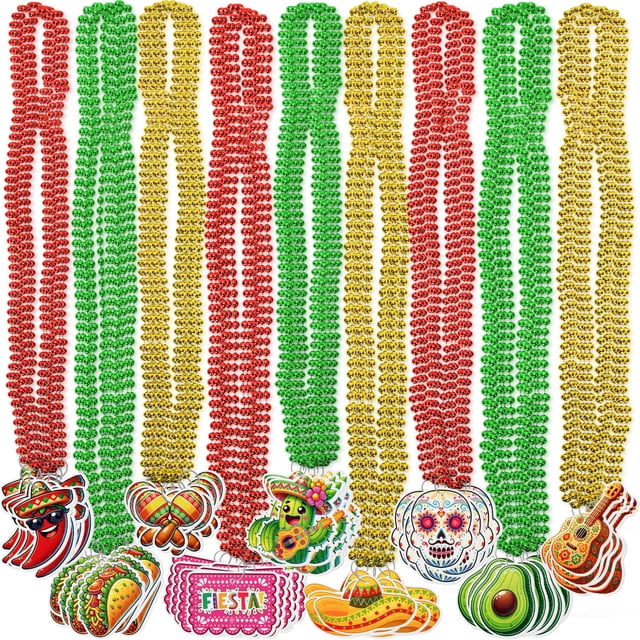 Collares Jollylife Fiesta del Cinco de Mayo, 72 unidades, recuerdos de fiesta
