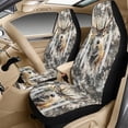 thumbnail image 3 of Xixirimido Automotive Seat Covers for Cars Trucks and SUVs Car Seat Covers for Front Seats with Car Seatbelt Covers & Armrest Box Cover, Set of 5, Hunting Deer Retro US Flag, 3 of 8