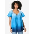 thumbnail image 2 of Roaman's Women's Plus Size Peasant Blouse, 2 of 6