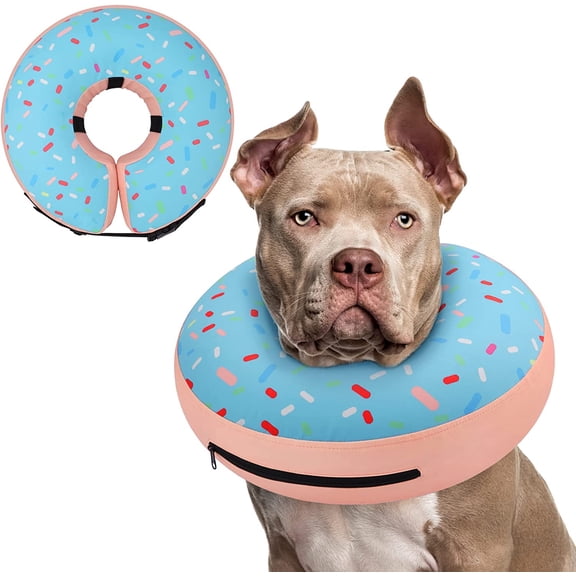 Inflatable Dog Cone Collar Alternative After Surgery, Dog Neck Donut Collar Recovery E Collar for Neuter, Soft Pet Cone for Small Medium Large Dogs
