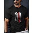thumbnail image 1 of Playera Hombre The LabelMen's Casual T-Shirt with Soccer Print - Stretchy, Comfortable Crew Neck Short Sleeve for Summer Tee For Adult, Men, Women, Teen, Teenager, Adolescent, YouthFather's Day, Mo, 1 of 7