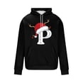 thumbnail image 4 of Yteetum Men's Oversized Christmas Hoodies Christmas Letter Print Drawstring Pullover Hooded Sweatshirts Mens Casual Christmas Graphic Print Loose Long Sleeve Hoodies Xmas Holiday Hooded Sweatshirt, 4 of 5