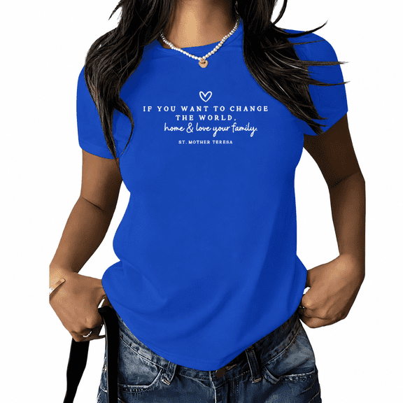 UNISHE Women's Positive Quote Graphic T-Shirt Crewneck Short Sleeve Cotton Top Casual Everyday Basic Tee