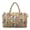 Colorful Patchwork Floral, variant on Garronmavis Large Quilted Duffle Bag for Women, Cherry Blossom Hummingbird Weekender Bag Overnight Travel Bag, Carry On Gym Dance Tote with Zipper Pockets