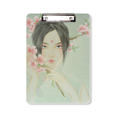 thumbnail image 1 of Peach Blossom Beauty Chinese Watercolor Clipboard Folder Writing Pad Backing Plate A4, 1 of 4