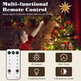 thumbnail image 3 of Lewondr Christmas Tree Topper Star with Remote Control,13inch Star Tree Topper with LED Light Beads, 10-Point Star Treetop for Home Xmas Decoration, 6H Timer 8 Lighting Modes, Champagne Gold, 3 of 8
