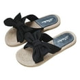 thumbnail image 2 of Alpargata de paja de imitación, sandalias para mujer, pantuflas de mujer con tacón plano y playa plana floral Wmkox8yii ytu6887, 2 of 4
