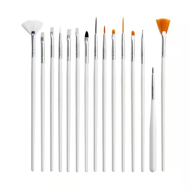 15 Uds. Pincel de cerámica, herramientas con patrón de puntos, pincel de bolígrafos acrílicos, rocas, pincel de pintura de cerámica para uñas