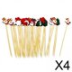 thumbnail image 1 of 4 Palillos Para Cócteles Navideños De 11,9 Cm Para Aperitivos, Sándwiches, Barbacoas, 1 of 10