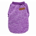 thumbnail image 1 of Dog Sweaters for Small Dogs Classic Winter Fleece Clothes Warm Soft Dog Sweatshirt Outfit for Dogs Cats Pet Apparel - (Purple,S), 1 of 8