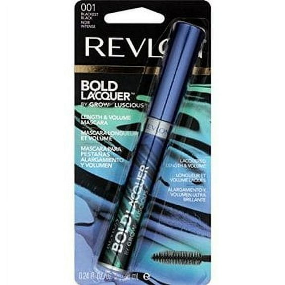 Revlon Bold Lacquer Grow Luscious Length Volume Mascara - NWP Blackest Black (001) - 0.24 oz
