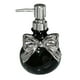 thumbnail image 2 of Dispensador de jabón de cerámica con forma de lazo | Dispensador de jabón líquido y loción para cocina y baño | Botella de prensa de cerámica blanca o negra, 2 of 5