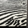 thumbnail image 6 of SAFAVIEH Soho Eglantine Animal Striped Wool Area Rug, White/Black, 6' x 6' Round, 6 of 8