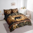 thumbnail image 4 of Homewish Woodland Animal Bear 7-Piece Twin Bedding Sets,Rustic Farmhouse Cabin Bedding Comforter Set,Rustic Botanical Leaf Sheet Sets For Men Women,Super Cozy Room Decor Reversible, 4 of 9