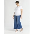 thumbnail image 2 of Sofia Jeans Women's and Women's Plus Ruched Side Tee with Short Sleeves, XS-4X, 2 of 5