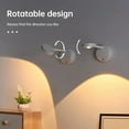 thumbnail image 3 of GUPUP White Spot Lights ,Mini Accent Dimmable Picture Lights with 3 Lighting Modes ,USB Plug-in Induction Light for Wall Picture Artworking Portrait White (2 Pack), 3 of 7