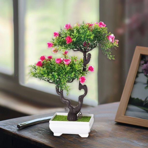 Flores artificiales, plantas artificiales, flores falsas, ramo de flores de simulación, arreglo floral para mesa de sala de estar, decoración de flores, jarrón en maceta de plástico, plantas en maceta
