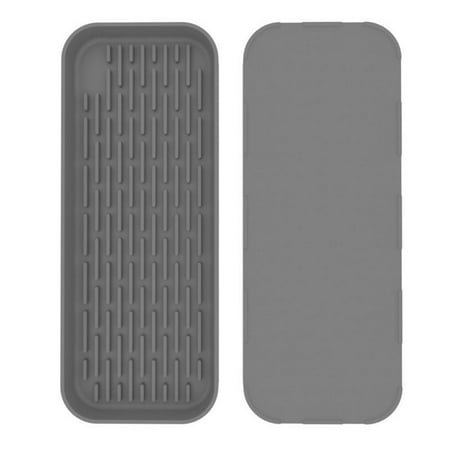 

Atralife Silicone Drain Pad Drying Mat Dish Drying Pad Dish Drain Tray Heat Resistant Non-slip for Kitchen Counter for Tableware Dishware 30.5 x 12cm Black / Gray / Dark Green classy
