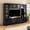 Black MDF, variant on LHKJ 102in Wall Unit, Glass Doors, Drawers