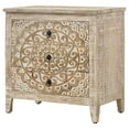 thumbnail image 5 of Mariska 3-drawer Wood Mandala Cabinet Distressed White, 5 of 13