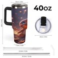 thumbnail image 2 of Taza de viaje Charmander para automóvil de gran capacidad, taza de café de 40 oz, taza con pajita para automóvil, taza de viaje, taza de vacío, taza de acero inoxidable, 2 of 4