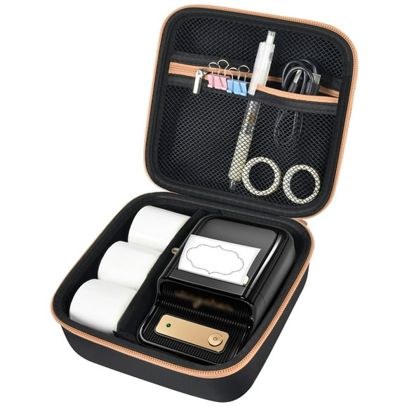 Funda ALKOO para Impresora de Etiquetas NIIMBOT B21 con Bolsillo de Malla