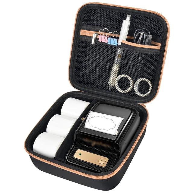Funda ALKOO para Impresora de Etiquetas NIIMBOT B21 con Bolsillo de Malla