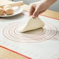 thumbnail image 3 of Non Slip Silicone Pastry Mat with Measurements Nonstick, 16 x 20 Inch Thick Baking Mat for Rolling out Dough Red Food Grade Silicone Baking Mats for Cookie, Cake, Pizza, 3 of 5