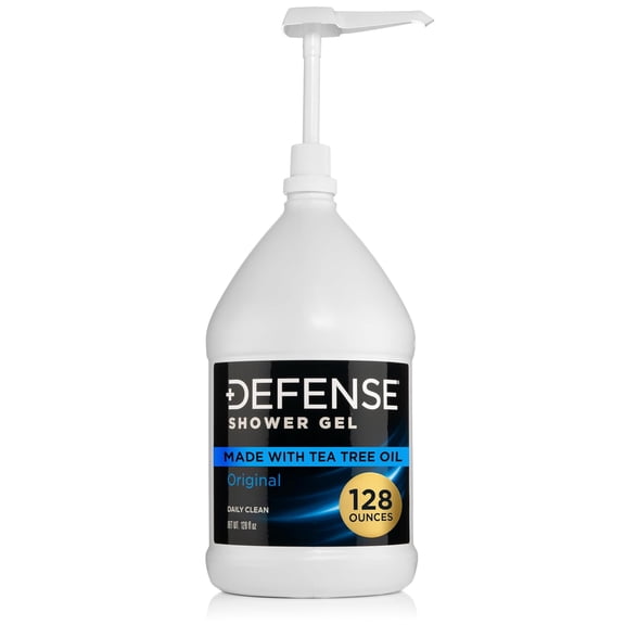 Defense Soap Tea Tree Body Wash Shower Gel 1 Gallon (128 Fl Oz) | Organic Tea Tree Oil & Eucalyptus | Wrestling, BJJ & Gym Soap for Athletes | Ringworm, Jock Itch & Body Odor Defense