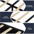 thumbnail image 2 of Qinaqin Queen Size Platform Cama Frame Tela Upholstered 4 Almacenamiento Cajones No Caja Spring Needed de Profundidad Madera Slats Support Noise Free Easy Assembly cm Profundidadark Gris, 2 of 5