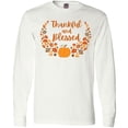 thumbnail image 3 of Inktastic Thankful and Blessed Pumpkin and Fall Leaves Long Sleeve T-Shirt, 3 of 5