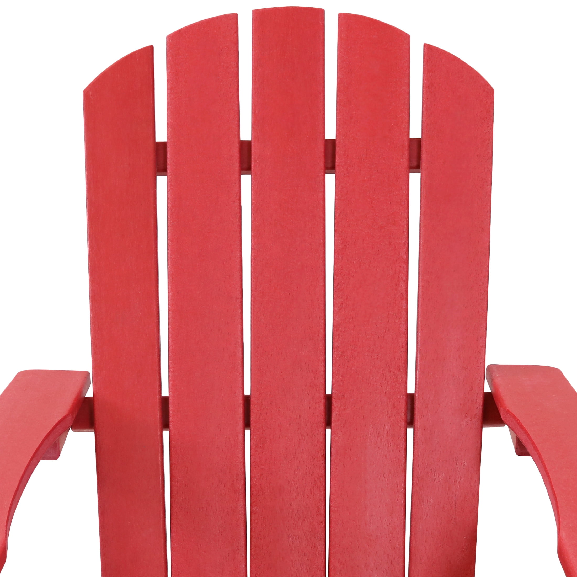 Sunnydaze HDPE Adirondack Chair - Red/White