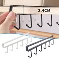 thumbnail image 5 of CNKOO Multi-Function Under The Closet Hanging Kitchen Metal Hook Organizer Shelf Wardrobe Coffee Cups Holder  Gold, 5 of 5