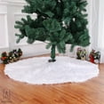 thumbnail image 4 of Gustave Christmas 1Pcs White Plush Christmas Tree Skirt Home Outdoor Christmas Decoration Wedding Party Ornaments Decor 35.4", 4 of 6